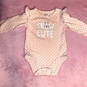Carter’s long sleeve ruffle onesie